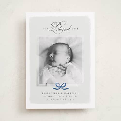 This is a sky babys first christmas with standard by Nicoletta Savod called our blessed gift printing on recycled smooth signature in standard