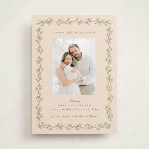 This is a eggnog babys first christmas with standard by Julie Murray called little christmas printing on recycled smooth signature in standard