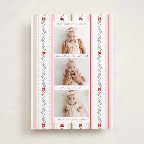 This is a candy cane babys first christmas with standard by Susan Moyal called best christmas printing on recycled smooth signature in standard