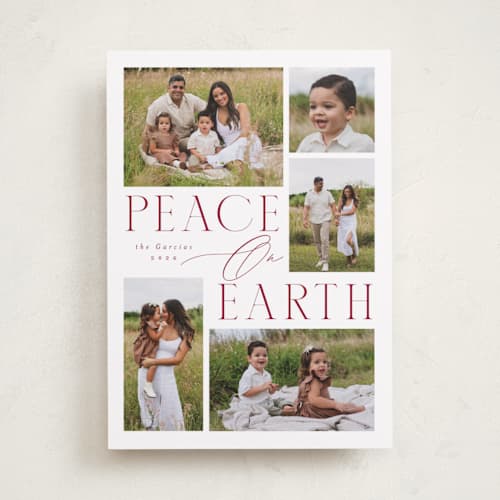 This is a holly berry photo christmas cards with standard by Everett Paper Goods called compose printing on recycled smooth signature in standard
