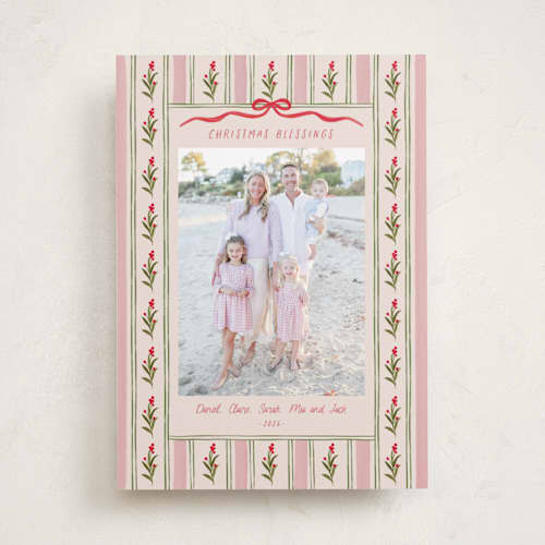 This is a petal photo christmas cards with standard by Creo Study called hand-drawn vintage garden printing on recycled smooth signature in standard