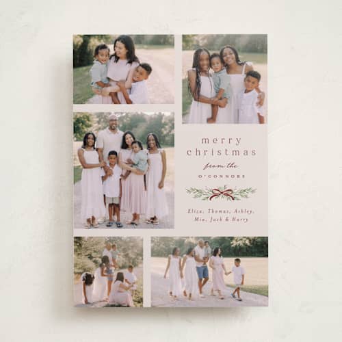 This is a ruby photo christmas cards with standard by Everett Paper Goods called multi swag printing on recycled smooth signature in standard