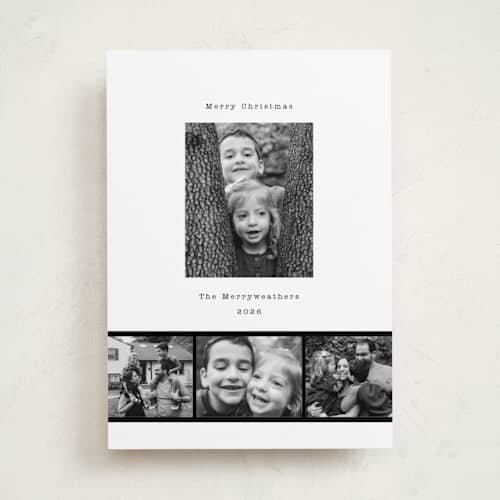 This is a ink photo christmas cards with standard by Rebekah Canavan called simple film strip printing on recycled smooth signature in standard