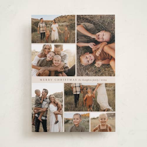 This is a chai photo christmas cards with standard by Jessica Williams called septet printing on recycled smooth signature in standard
