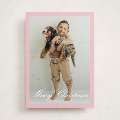 This is a candy photo christmas cards with standard by Baumbirdy called colorful border printing on recycled smooth signature in standard