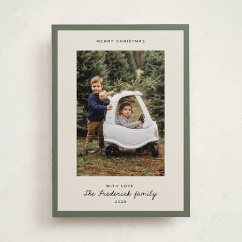 This is a forest photo christmas cards with standard by Jackie Crawford called finely framed printing on recycled smooth signature in standard