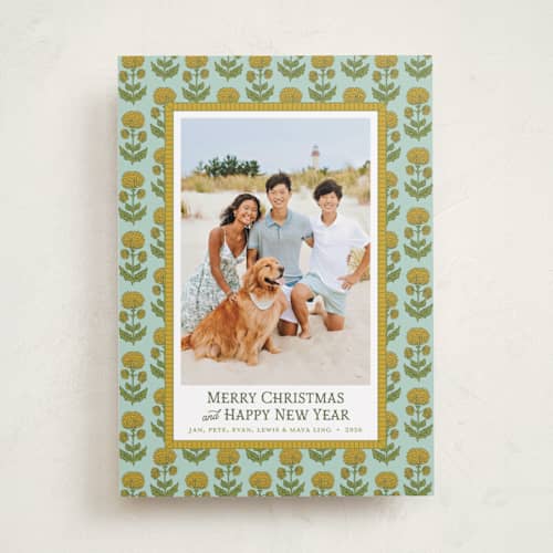 This is a mint photo christmas cards with standard by Erika Firm called beach house summer printing on recycled smooth signature in standard