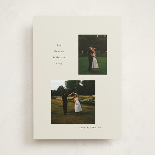 This is a marshmallow photo christmas cards with standard by Morgan Kendall called typed printing on recycled smooth signature in standard