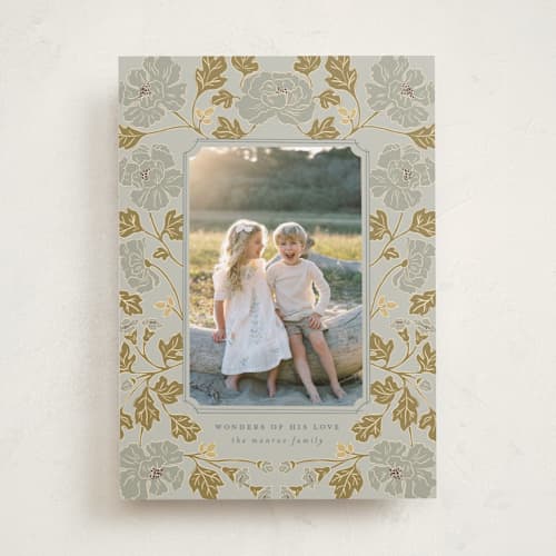 This is a glacier photo christmas cards with standard by Tara Grangroth called christmas poppies printing on recycled smooth signature in standard