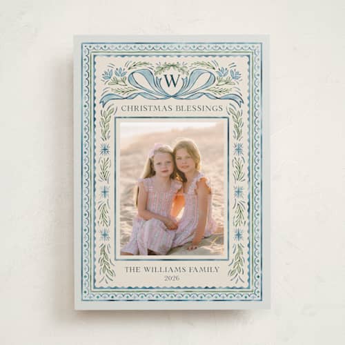 This is a blue jay photo christmas cards with standard by Paper Sun Studio called christmas gift printing on recycled smooth signature in standard