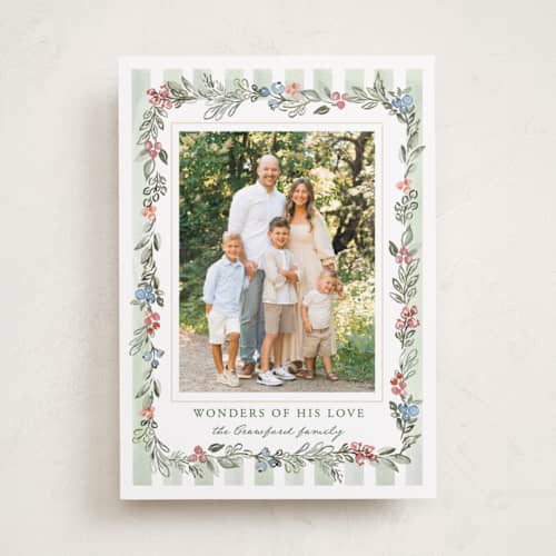 This is a wreath photo christmas cards with standard by Petra Kern called freestyle printing on recycled smooth signature in standard