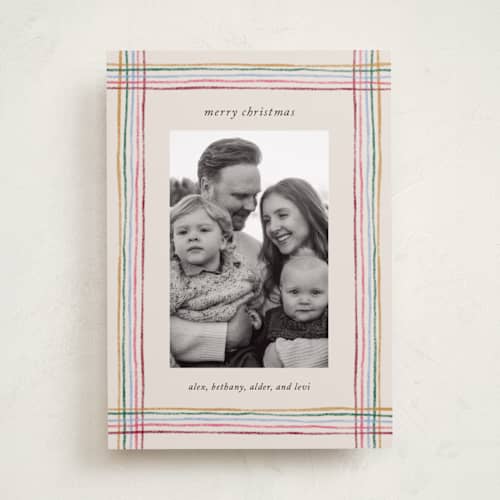 This is a gumdrop photo christmas cards with standard by Kercia Jane called merry little lines printing on recycled smooth signature in standard