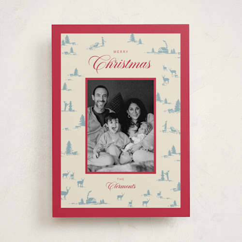 This is a blue spruce photo christmas cards with standard by Jen Ramsey called christmas forest printing on recycled smooth signature in standard