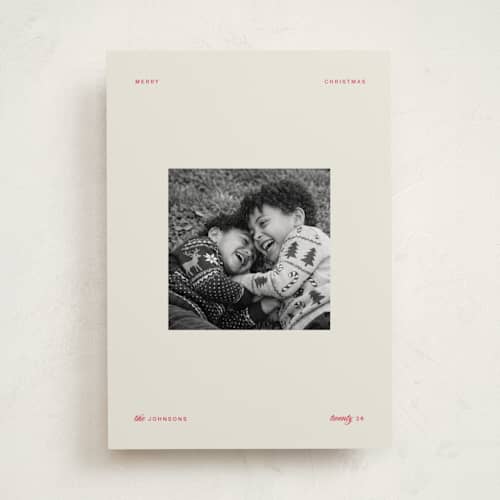 This is a peppermint photo christmas cards with standard by Jen Ramsey called holiday photo printing on recycled smooth signature in standard