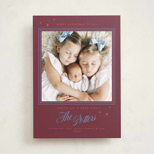 This is a fig photo christmas cards with standard by Alston Foster called holiday wonder printing on recycled smooth signature in standard