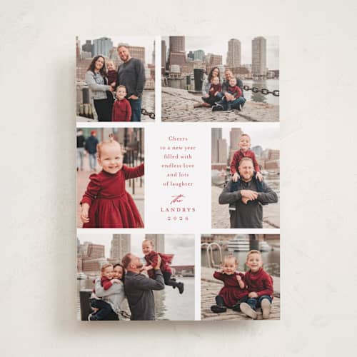 This is a winter berry photo christmas cards with standard by Jennifer Postorino called all around printing on recycled smooth signature in standard