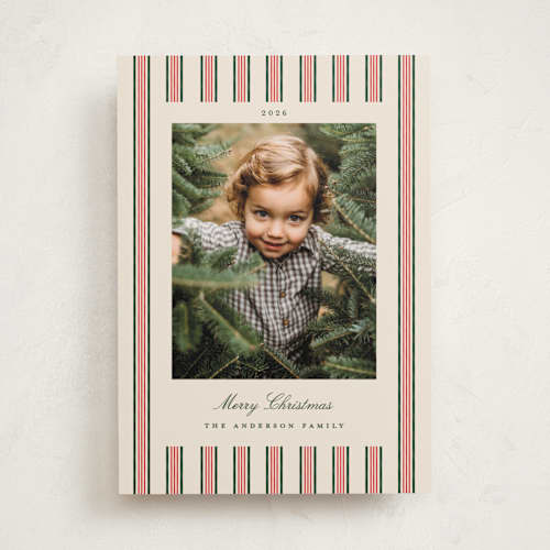 This is a holly photo christmas cards with standard by Ashley Iwafuchi called classic sentiment printing on recycled smooth signature in standard