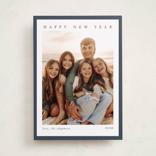 This is a midnight photo christmas cards with standard by Chris Griffith called holiday feels printing on recycled smooth signature in standard
