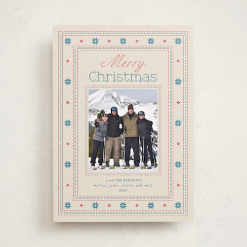This is a ice photo christmas cards with standard by Erika Firm called saint moritz printing on recycled smooth signature in standard