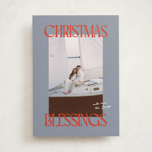 This is a sea photo christmas cards with standard by Ekko Studio called bold blessings printing on recycled smooth signature in standard