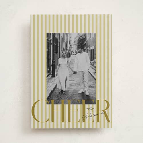 This is a pistachio photo christmas cards with standard by Vera Lim called pace printing on recycled smooth signature in standard