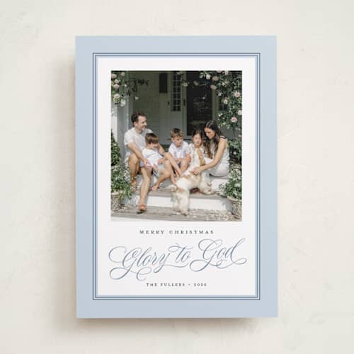 This is a frost photo christmas cards with standard by Alston Foster called christmas glory printing on recycled smooth signature in standard