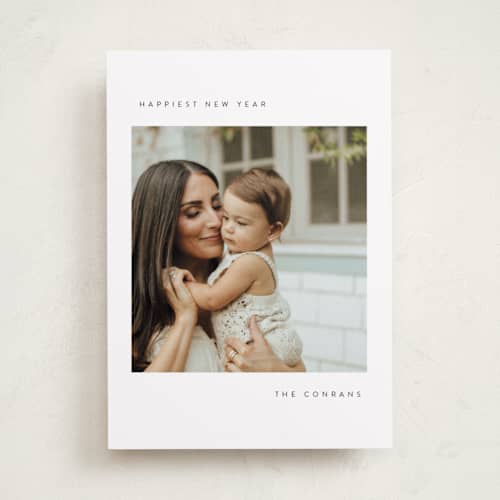 This is a snow photo christmas cards with standard by Pippa Shaw called purest printing on recycled smooth signature in standard