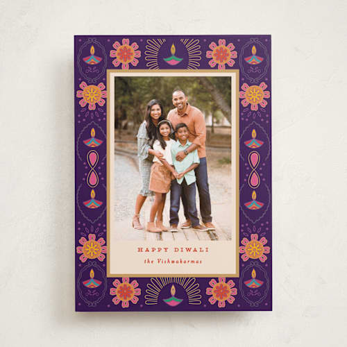 This is a twilight diwali cards with standard by Creo Study called diwali luxe printing on recycled smooth signature in standard