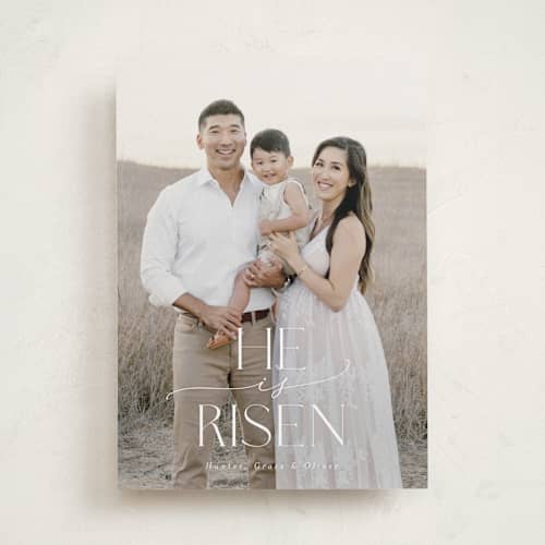 This is a snow easter photo cards with standard by Nicoletta Savod called pure simplicity printing on recycled smooth signature in standard