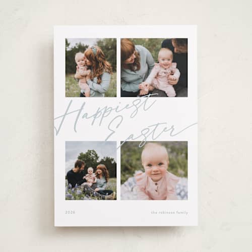 This is a sky easter photo cards with standard by Blustery August called rainier printing on recycled smooth signature in standard