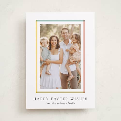 This is a sunshine easter photo cards with standard by Iveta Angelova called colorful frame printing on recycled smooth signature in standard