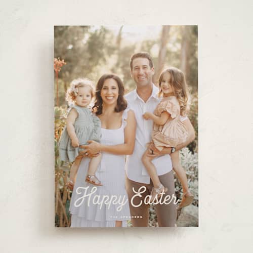 This is a lily easter photo cards with standard by Alexandra Cohn called nostalgic printing on recycled smooth signature in standard