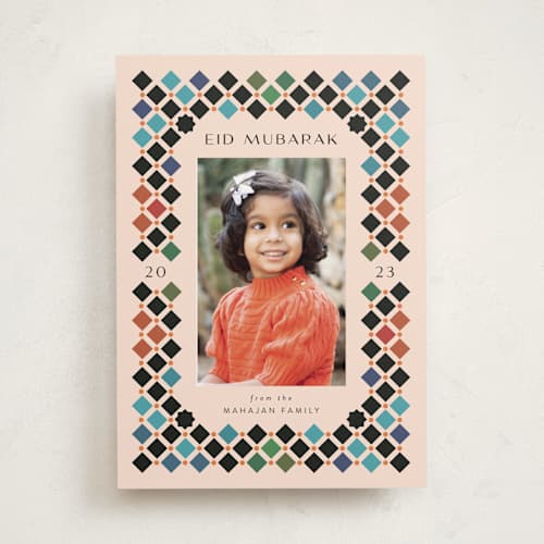 This is a alhambra eid cards with standard by Kamala Nahas called alhambra frame printing on recycled smooth signature in standard