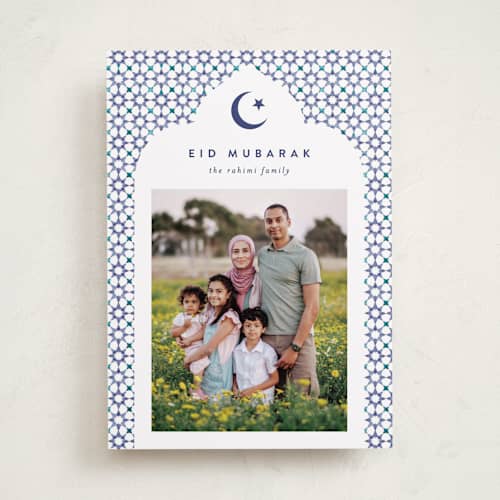 This is a night eid cards with standard by Brooke Chandler called eid tile printing on recycled smooth signature in standard