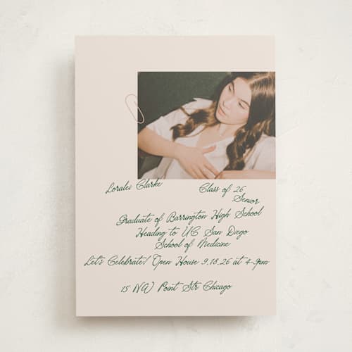 This is a kaitoke graduation invitations with standard by Phrosné Barwood called my finest diary scribble printing on recycled smooth signature in standard