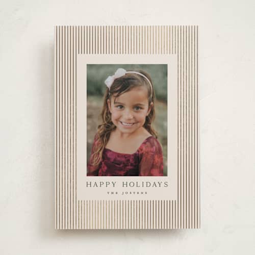 This is a balsam foil pressed holiday cards with foil pressed by Kristie Kern called the prep printing on recycled smooth signature in standard