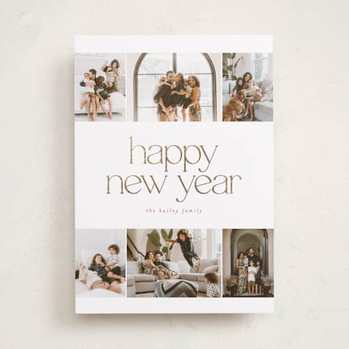 This is a ice foil pressed holiday cards with foil pressed by chocomocacino called toucinho do ceu printing on recycled smooth signature in standard