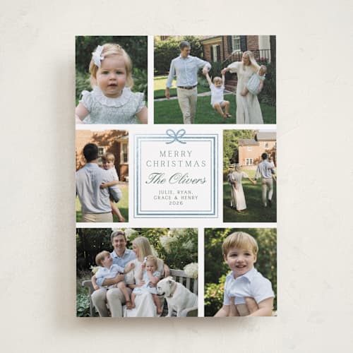 This is a frost foil pressed holiday cards with foil pressed by Alston Foster called the best gifts printing on recycled smooth signature in standard