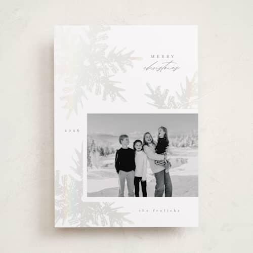 This is a snowball gloss press holiday cards with gloss press by Angela Garrick called falling snow printing on recycled smooth signature in standard