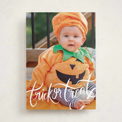 This is a ghost halloween party invitations cards with standard by Pixel and Hank called good times printing on recycled smooth signature in standard