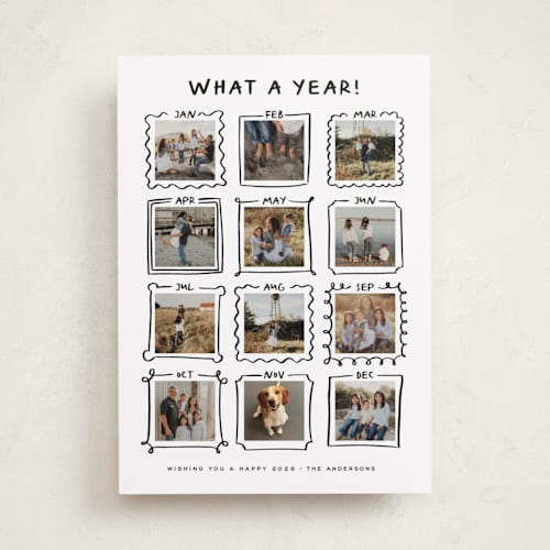 This is a winter new year photo cards with standard by Claudia Orengo called year gallery printing on recycled smooth signature in standard