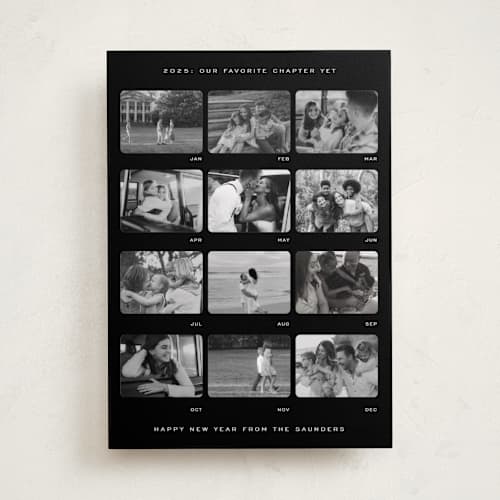 This is a darkroom new year photo cards with standard by Adelyn T. called contact sheet printing on recycled smooth signature in standard