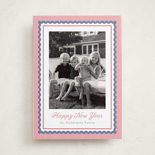This is a cherry new year photo cards with standard by Chris Griffith called nantucket new year printing on recycled smooth signature in standard