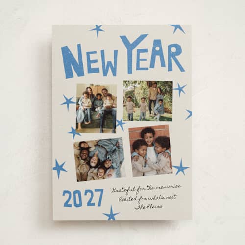 This is a sea new year photo cards with standard by Inkblot Design called paper scraps printing on recycled smooth signature in standard