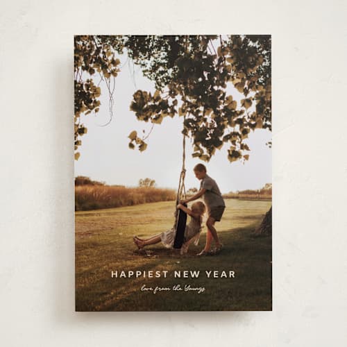 This is a cream new year photo cards with standard by Ani Somi called everyday afternoon printing on recycled smooth signature in standard