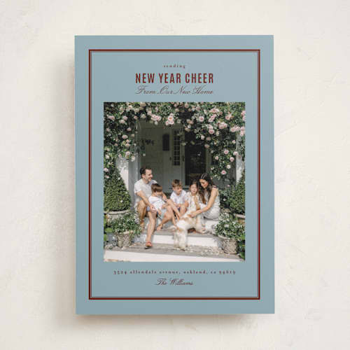 This is a frost new year photo cards with standard by Ana de Sousa called new foundations printing on recycled smooth signature in standard