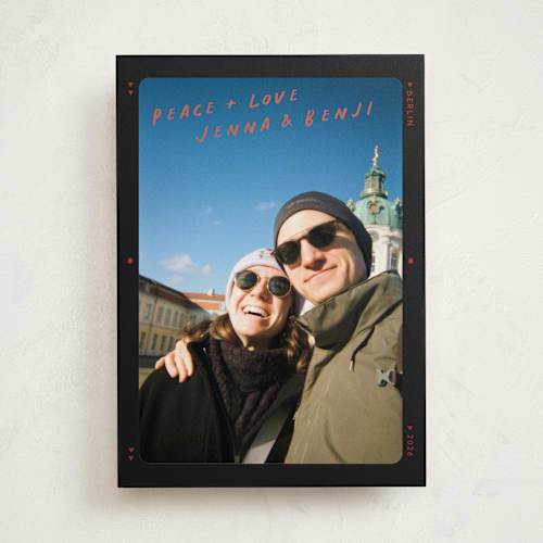 This is a chroma holiday photo cards with standard by Kamala Nahas called film note printing on recycled smooth signature in standard