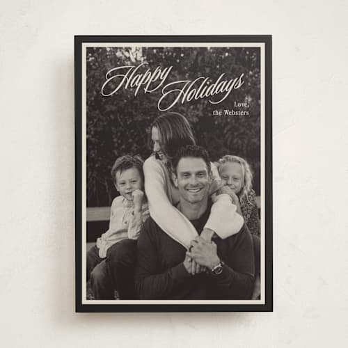This is a inkwell holiday photo cards with standard by Ani Somi called classic portrait printing on recycled smooth signature in standard