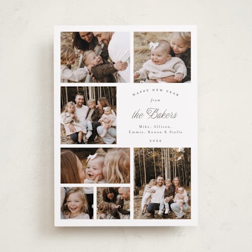 This is a gingerbread holiday photo cards with standard by Emily Betts called seven printing on recycled smooth signature in standard