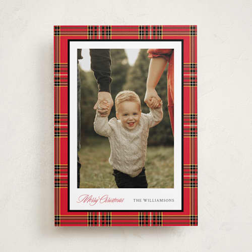 This is a cardinal holiday photo cards with standard by Cindy Reynolds called navy baby printing on recycled smooth signature in standard